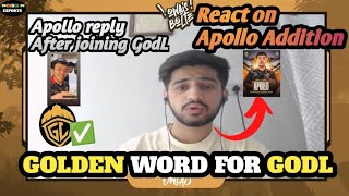 Owais Golden Words For GodL💛🔥 On GodL Apollo Apollo😯 ReplyReact✅#jonathan #godlike