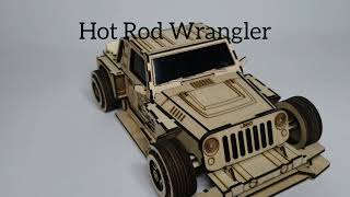 Hot Rod Wrangler 3d model laser cut plywood