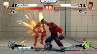 Infiltration (Elena) vs Smug (Dudley) - EVO 2015 USF4 - 720p/60fps