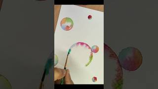 SATISFYING WATERCOLOUR PAINTING | BUBBLES | WET ON WET TECHNIQUE