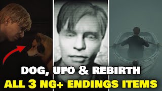 Silent Hill 2 Remake - All 3 NG+ Endings ITEMS Location & Guide (Dog, UFO & Rebirth Endings Guide)