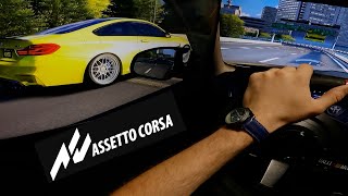 Assetto Corsa Cutting up Traffic - Triple Screen Setup I GoPro POV