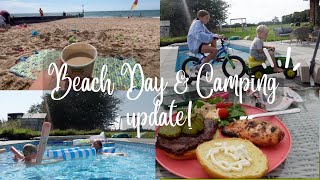 BEACH DAY & CAMPING UPDATE | SUMMER VLOG 3