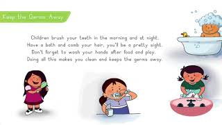 Keep the Germs Away Rhyme | Keep the germs away brushing the teeth morning and night song | for kids