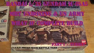 Bandai 1/35 Gundam M-65A5 MBT Unboxing & US Army What If Complete Build Part 1 - Turret