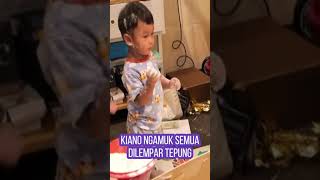 KIANO MARAH SEMUA DILEMPAR TEPUNG#shorts