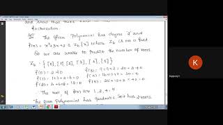 MA8551 ANT UNIT II Irreducible Polynomials Over Finite Fields 06 10 2020 Session 3