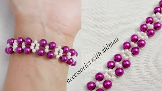 how to make beaded bracelet for beginners|اسورة بالخرز للمبتدئين