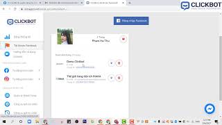 2  Kết nối Fanpage với tài khoản CLICKBOT   CHATBOT ALL IN ONE