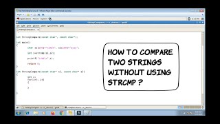 Program to compare two strings | Programming in C