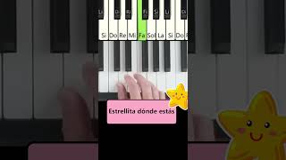 Estrellita dónde estás - Super fácil #pianoparaprincipiantes #clasesdepiano  #piano #pianotutorial