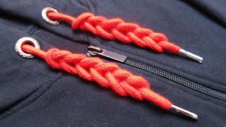 Easy Crochet: How to tie Hoodie Strings for beginners. Easy instructions for tying hoodie knots.