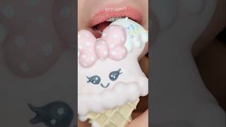 ASMR Satisfying Eating Adorable Ice-cream 🍦 #asmr #oddlysatisfying #satisfying