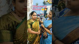 #simplemakeup #kajal #máskara #lipstick  makeover by students. #tamil #song #music