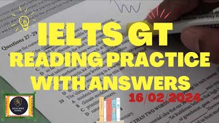 IELTS GT Reading Practice Test 2024 with Answers | GT Reading Practice Test