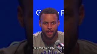 BASKETBALL STEPH CURRY SHOCKED AFTER THE REPORTER CALLED HIM A TWO-WAY PLAYER #shorts