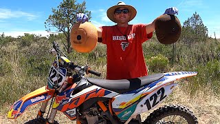 How To Clean A Dirt Bike Air Filter! Cleaning Air Filter With Gas!