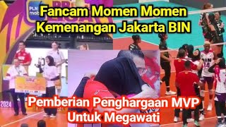 Fancam Momen Kemenangan Jakarta BIN Atas Elektrik PLN. Pemberian Penghargaan MVP Untuk Megawati