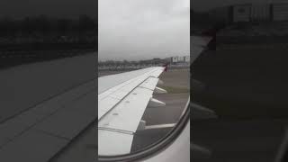 Qatar a380 rainy takeoff from Gatwick