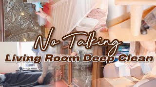 LIVING ROOM DEEP CLEAN | NO TALKING CLEANING MOTIVATION | SUNDAY RESET| GIULIA CENCE