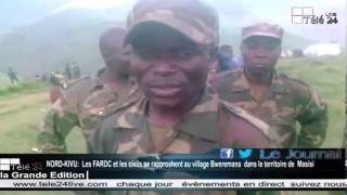 TÉLÉ 24 LIVE: Les FARDC et les civils se rapprochent au village Bweremana, Masisi