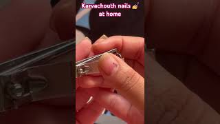 Karvachouth nails at home 🏡 temporary nails #viralvideo part 1 #nails