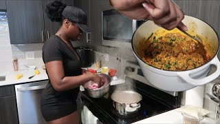 VLOG | JAMAICAN MAKING EGUSI SOUP | SUNDAY DINNER 🥘