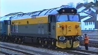 Class 50 railtour - 50008 & 50015 on the Valiant Thunderer railtour - 23/11/91