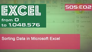 Sorting Data in Microsoft Excel