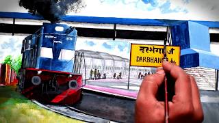 Bihar Sampark Kranti leaving Darbhanga with Madhubani coaches - From RajLOCOMOTIVE