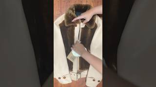 Double Helix Grizzly Natural Tan Shearling Aniline Horsehide Leather Jacket unboxing