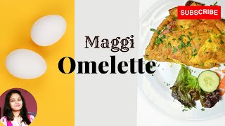 Maggi Omelette Recipe | Maggi Egg Omelette | Noodles Omelette | Easy Snacks Recipe | Breakfast 🍳 🍝