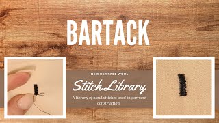 How To Make a Bartack By Hand