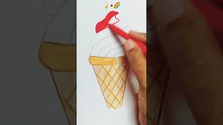 🍦+🌈=...? Creative art#shorts#youtubeshorts#emojichallenge