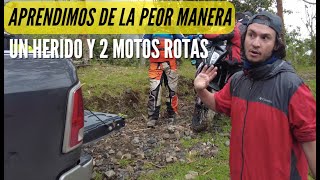 UNA MALA IDEA. Intentamos combinar 4x4 con motos e hicimos un desastre. Las pickups salvaron el dia