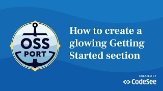 How to create a glowing Getting Started Section