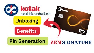 Kotak Zen Credit card unboxing| zen signature benefits | zen signature credit card review#zjfinance