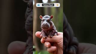 Adorable Baby Hippo Miniature | Cute Animal #kids #reels #viralvideo  #gaming #cartoon  #animals