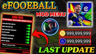 eFootball PES  Mod Menu  New Update Unlimited Coins & GP Unlocked