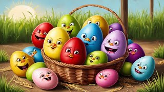 Colorful Eggs | Learning Colors Song for Kids | Farm Fun | Nursery Rhymes