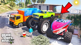 Franklin and Shinchan Stealing Heavy Truck In GTA V