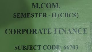 UNIVERSITY PAPER SOLUTION 2024 CORPORATE FINANCE LEVERAGE MCOM SEM2 ARK SIR