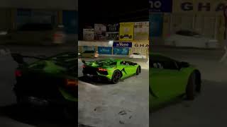 Lamborghini Aventador cruising around Zurich. (acceleration and downshifts) #shorts