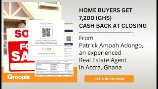 Home buyers get 7,200 (GHS) cash back from Patrick Amoah Adongo in Accra, Ghana