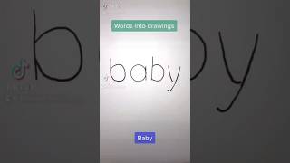 Words into drawings #trending #viral #subscribe #art #howtodraw #drawing #youtube #funny #baby