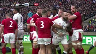 Joe Marler and Alun Wyn Jones. England Vs Wales. Six Nations 2020