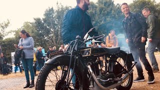 BROOKLANDS MOTORCYCLE DAY 2024 Sunbeam Kick-Start then Push HILL CLIMB Honda 350 + Witley Club Stand