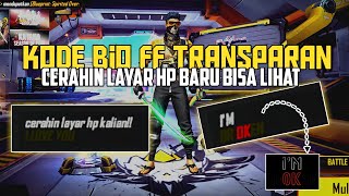 KODE BIO FF KEREN✨|| 2 BIO FREE FIRE TRANSPARAN