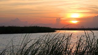 (4K) Relaxing Sunset in the River Bank of Titas at Brahmanbaria- Bangladesh