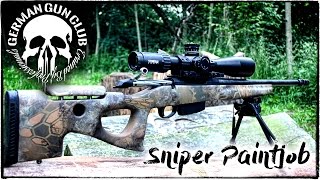 Tutorial - Sniper Paintjob "Waben und Schwamm -Technik"  Camouflage (Deutsch)